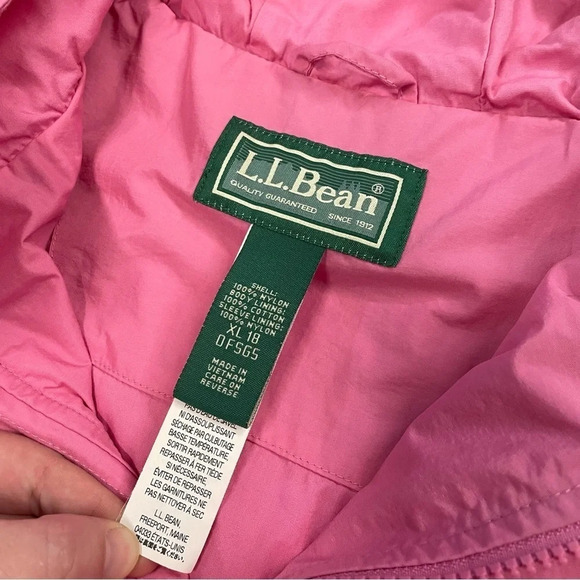L.L. Bean pink nylon jacket XL - Picture 3 of 13